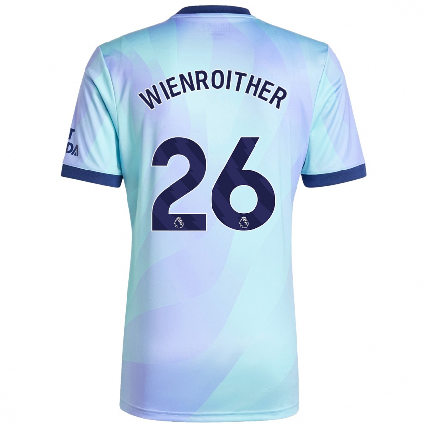 Niño Fútbol Camiseta Laura Wienroither #26 Agua Equipación Tercera 2024/25