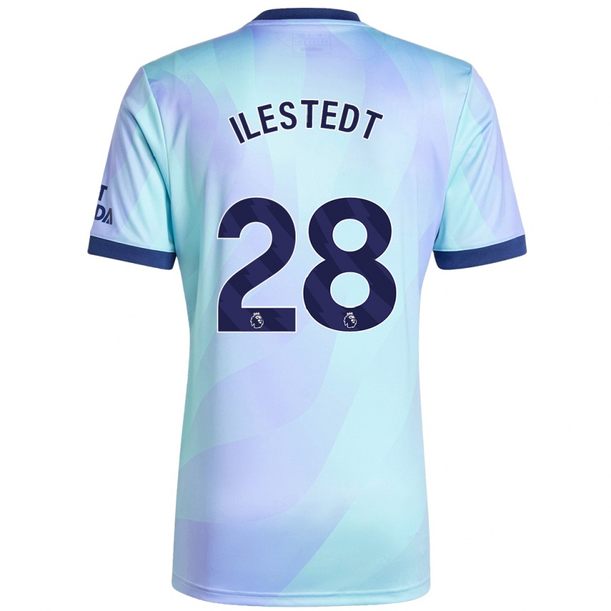 Niño Fútbol Camiseta Amanda Ilestedt #28 Agua Equipación Tercera 2024/25