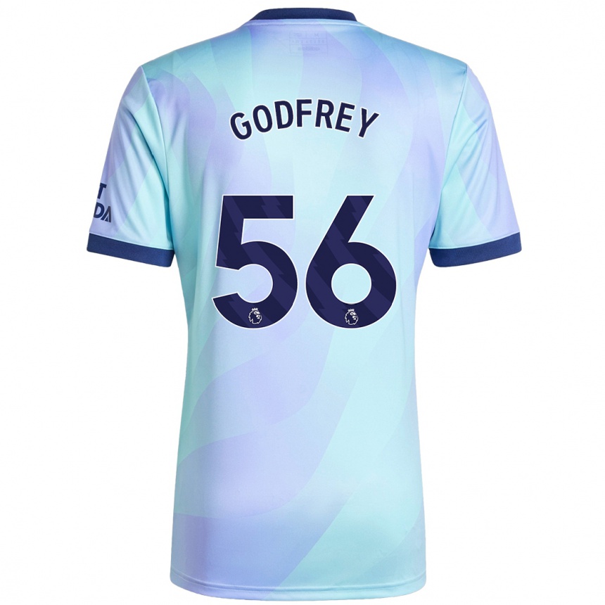 Niño Fútbol Camiseta Freya Godfrey #56 Agua Equipación Tercera 2024/25