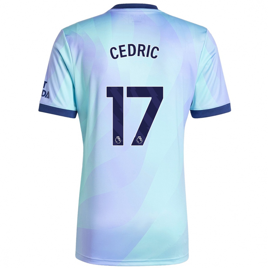 Niño Fútbol Camiseta Cedric Soares #17 Agua Equipación Tercera 2024/25