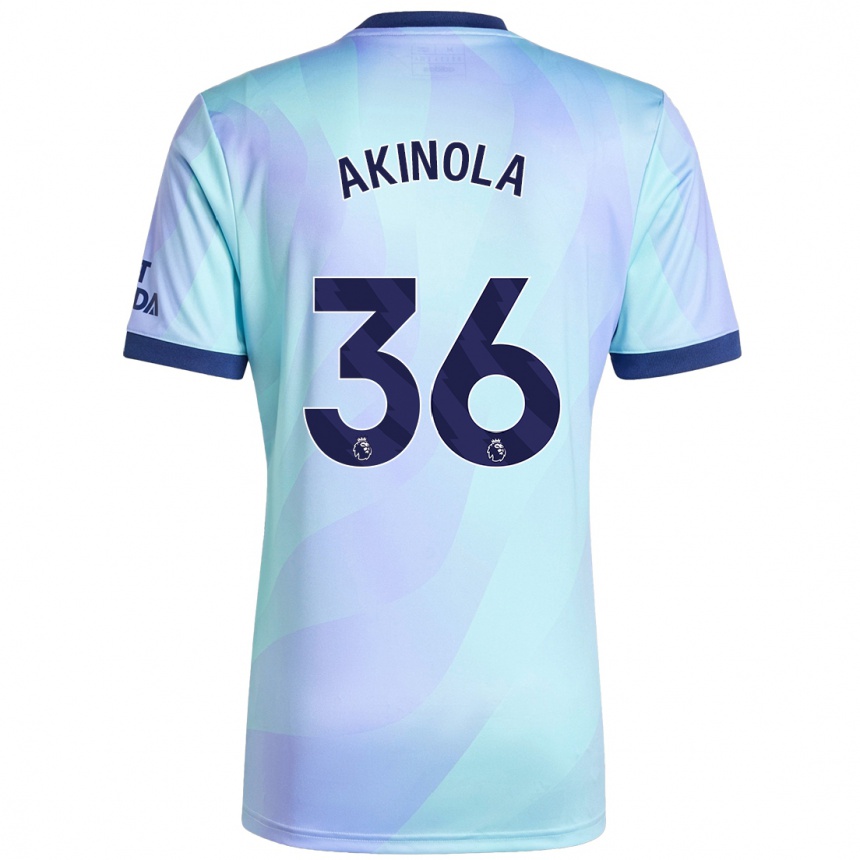 Niño Fútbol Camiseta Tim Akinola #36 Agua Equipación Tercera 2024/25