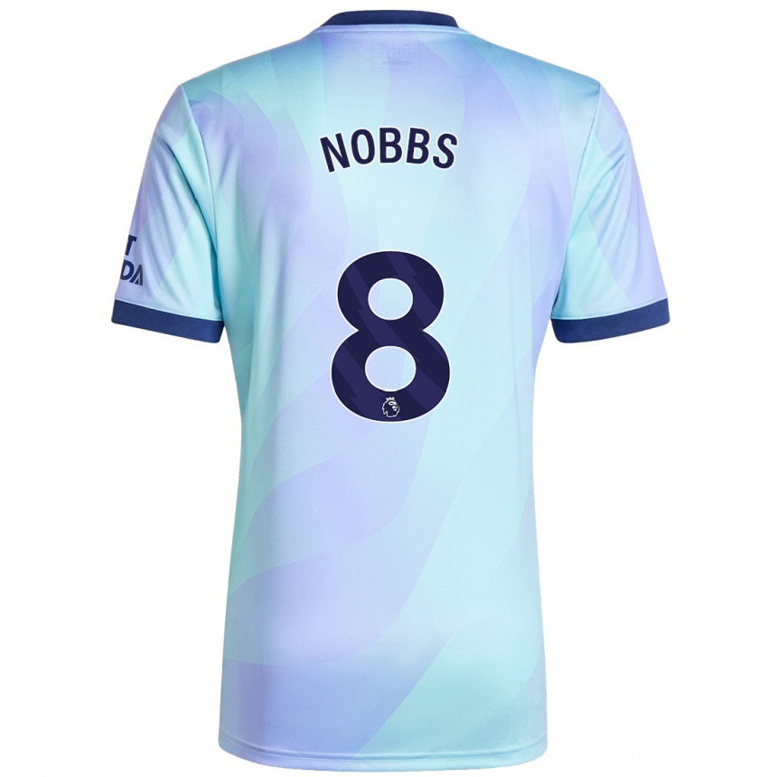 Niño Fútbol Camiseta Nobbs #8 Agua Equipación Tercera 2024/25