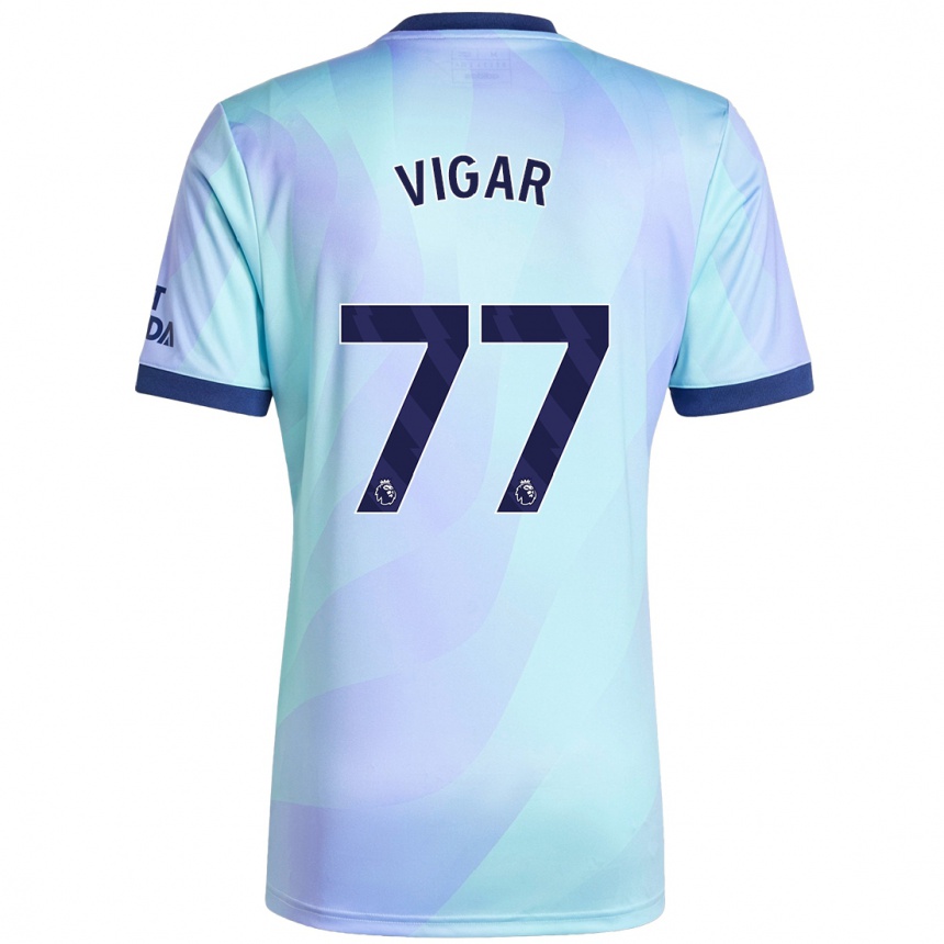 Niño Fútbol Camiseta Billy Vigar #77 Agua Equipación Tercera 2024/25