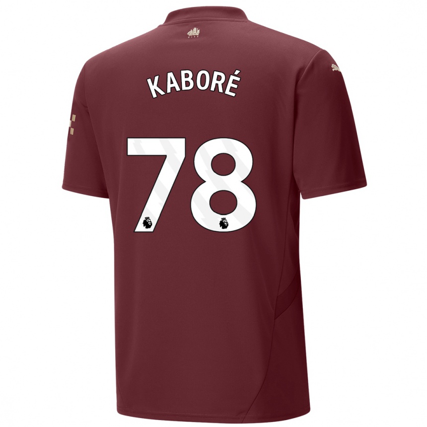 Niño Fútbol Camiseta Issa Kabore #78 Granate Equipación Tercera 2024/25