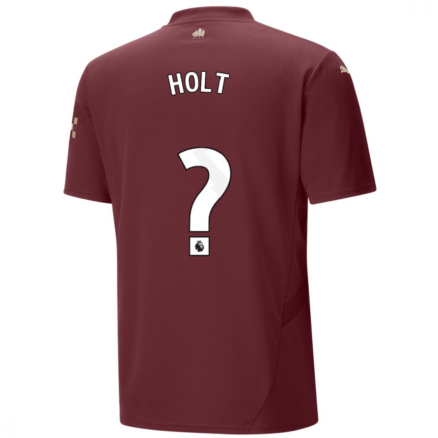 Niño Fútbol Camiseta Charlie Holt #0 Granate Equipación Tercera 2024/25