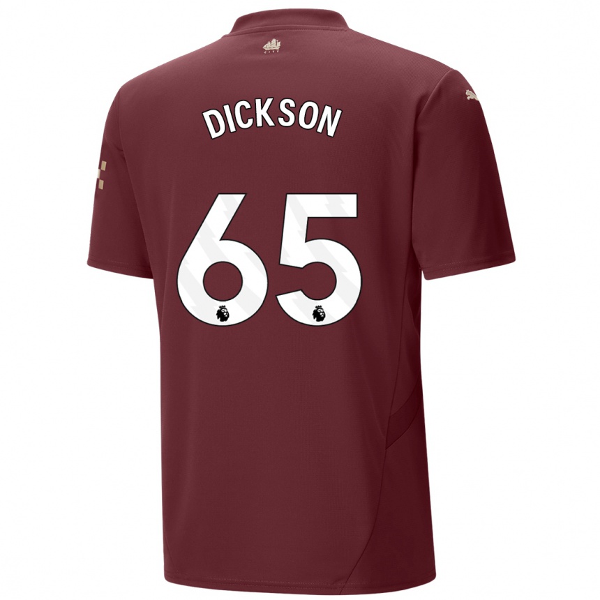 Niño Fútbol Camiseta Will Dickson #65 Granate Equipación Tercera 2024/25