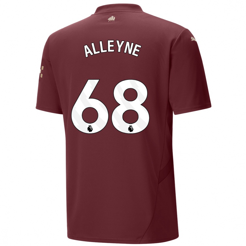 Niño Fútbol Camiseta Max Alleyne #68 Granate Equipación Tercera 2024/25