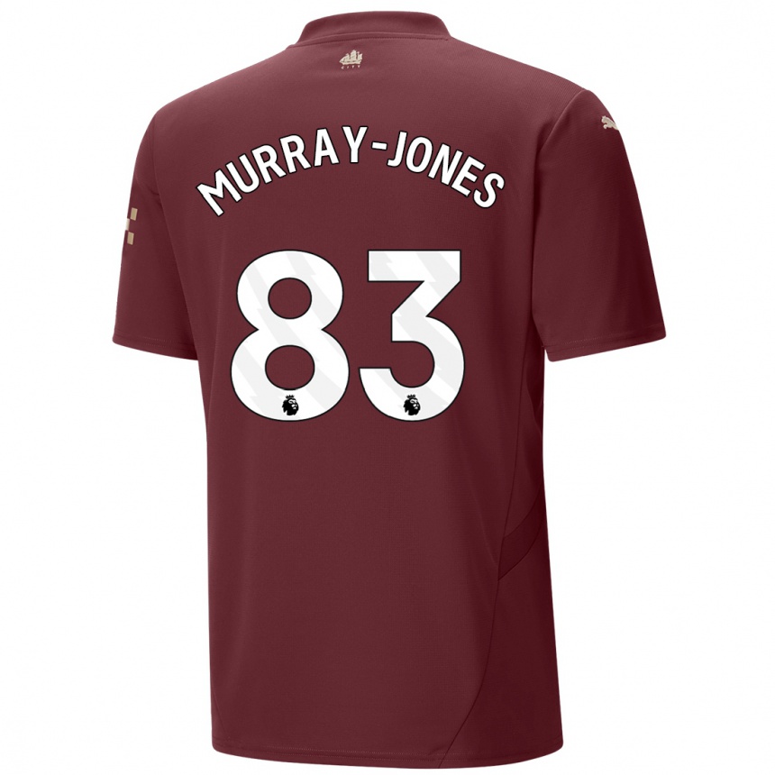 Niño Fútbol Camiseta George Murray-Jones #83 Granate Equipación Tercera 2024/25