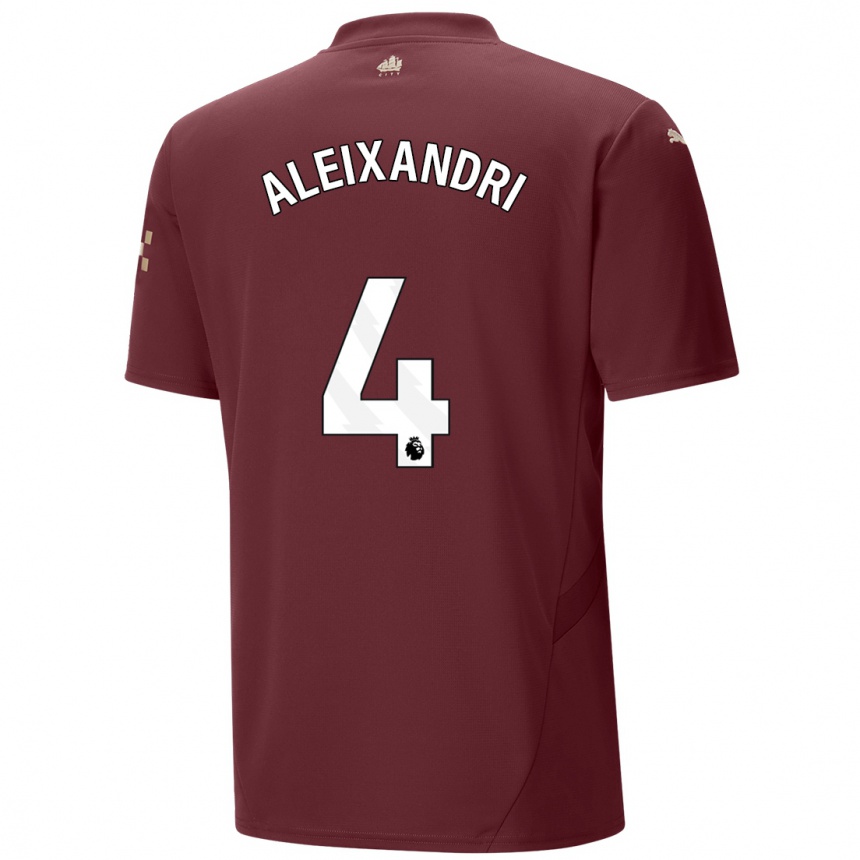 Niño Fútbol Camiseta Laia Aleixandri #4 Granate Equipación Tercera 2024/25