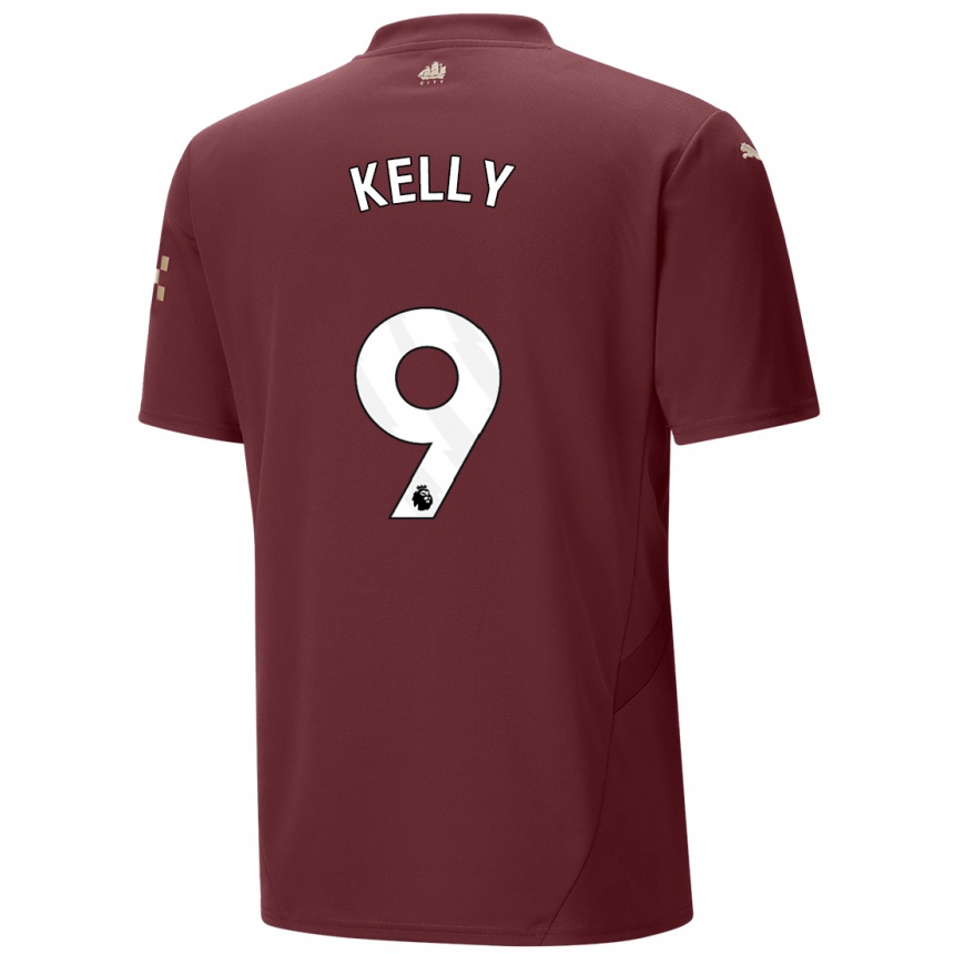 Niño Fútbol Camiseta Chloe Kelly #9 Granate Equipación Tercera 2024/25