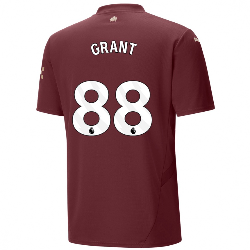 Niño Fútbol Camiseta True Grant #88 Granate Equipación Tercera 2024/25