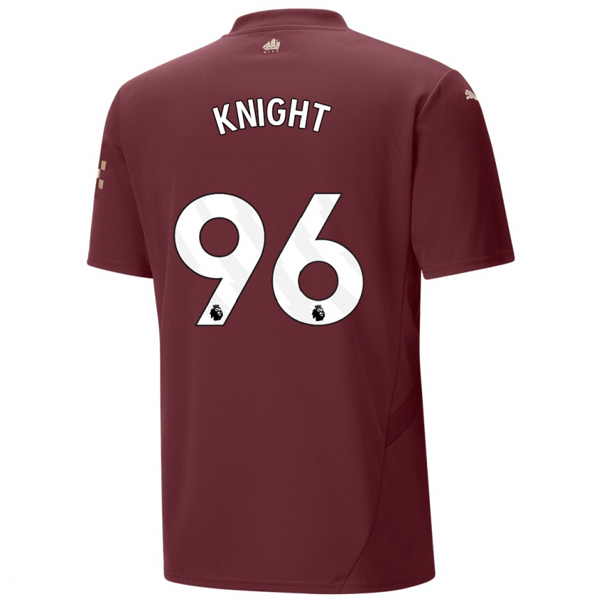 Niño Fútbol Camiseta Ben Knight #96 Granate Equipación Tercera 2024/25