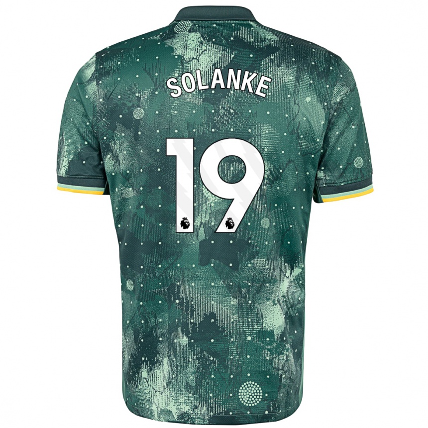 Niño Fútbol Camiseta Dominic Solanke #19 Verde Menta Equipación Tercera 2024/25