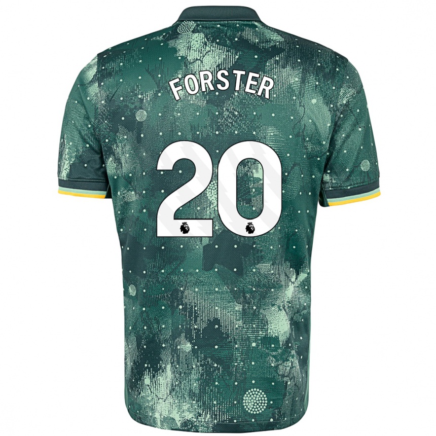 Niño Fútbol Camiseta Fraser Forster #20 Verde Menta Equipación Tercera 2024/25