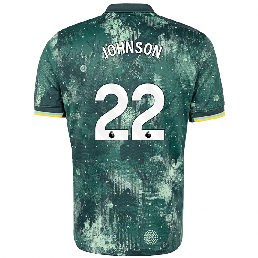 Niño Fútbol Camiseta Brennan Johnson #22 Verde Menta Equipación Tercera 2024/25