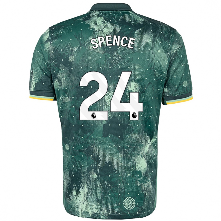 Niño Fútbol Camiseta Djed Spence #24 Verde Menta Equipación Tercera 2024/25