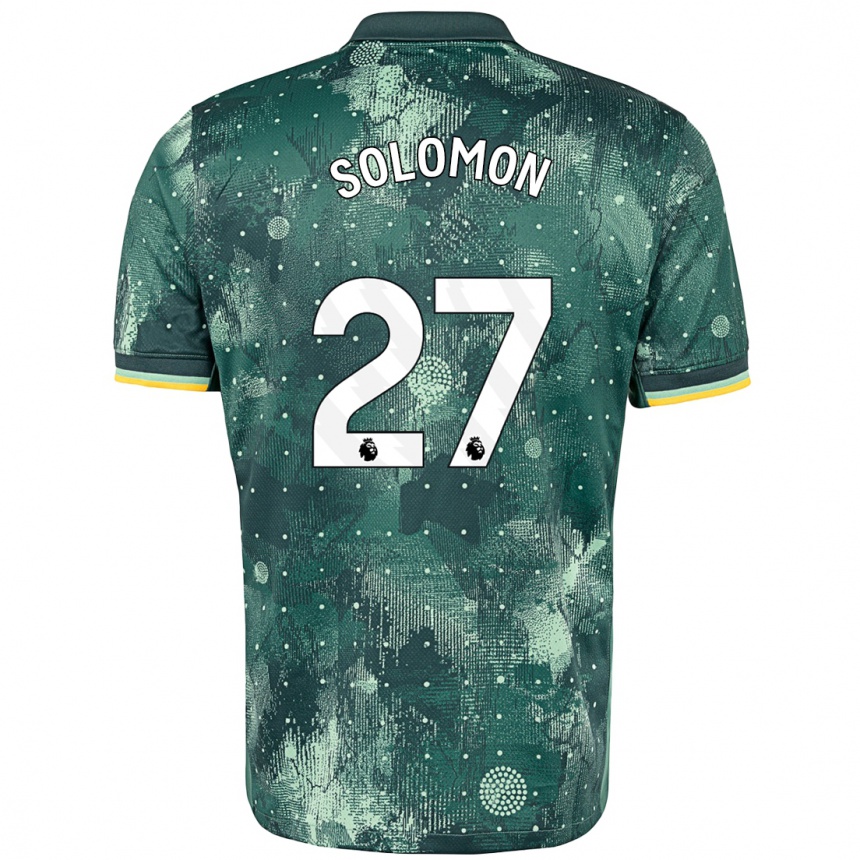 Niño Fútbol Camiseta Manor Solomon #27 Verde Menta Equipación Tercera 2024/25