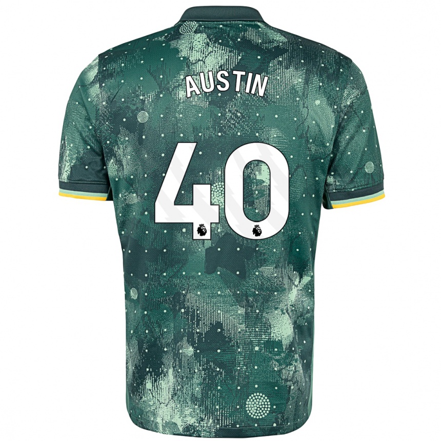 Niño Fútbol Camiseta Brandon Austin #40 Verde Menta Equipación Tercera 2024/25