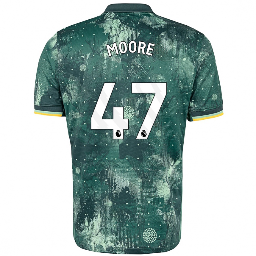 Niño Fútbol Camiseta Mikey Moore #47 Verde Menta Equipación Tercera 2024/25