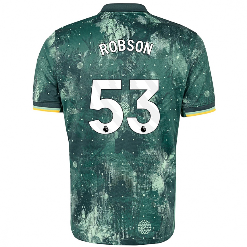 Niño Fútbol Camiseta Max Robson #53 Verde Menta Equipación Tercera 2024/25