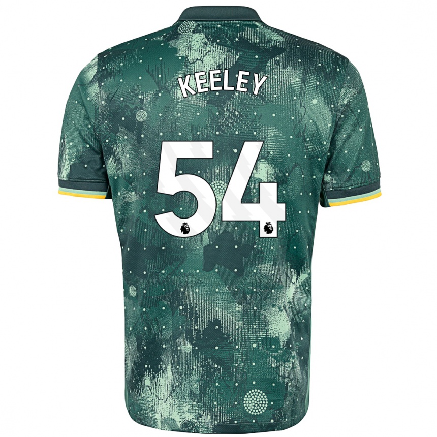 Niño Fútbol Camiseta Josh Keeley #54 Verde Menta Equipación Tercera 2024/25