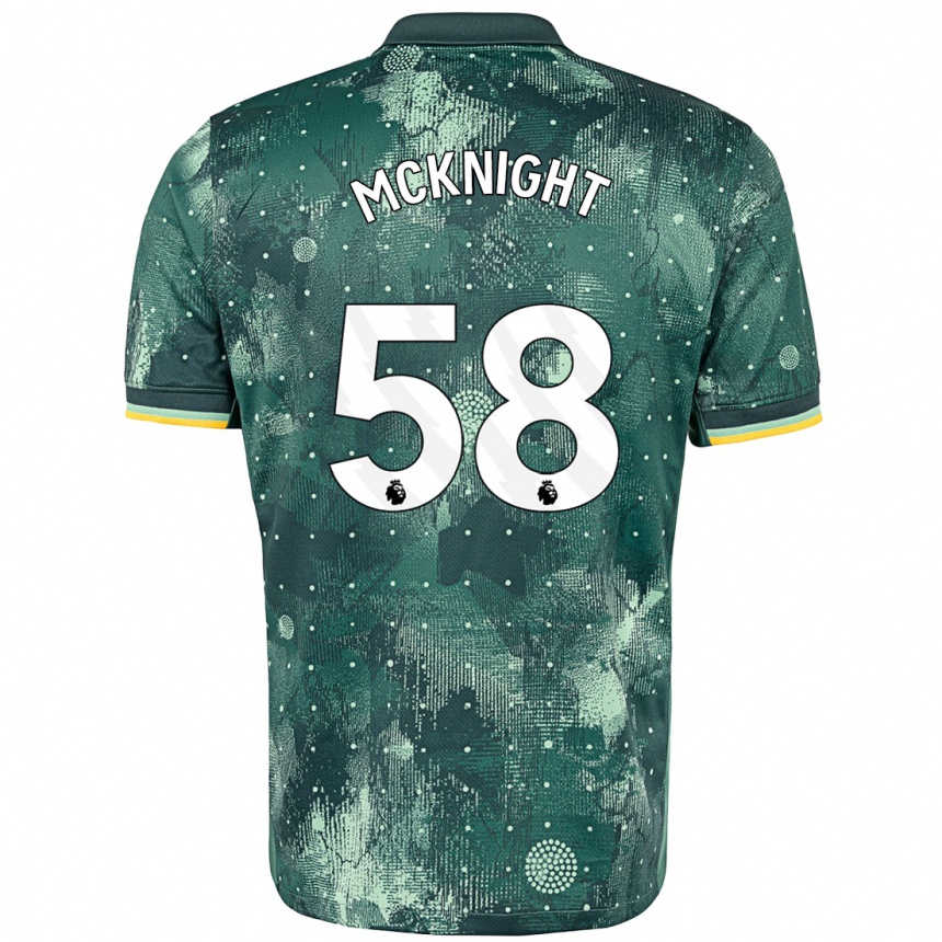 Niño Fútbol Camiseta Maxwell Mcknight #58 Verde Menta Equipación Tercera 2024/25