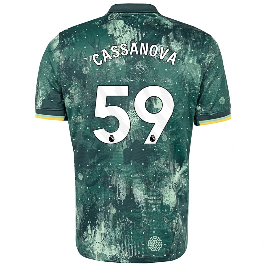 Niño Fútbol Camiseta Dante Cassanova #59 Verde Menta Equipación Tercera 2024/25