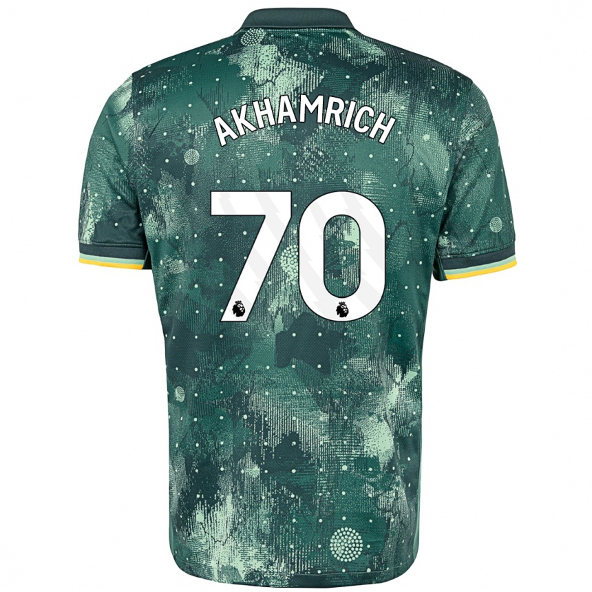 Niño Fútbol Camiseta Yusuf Akhamrich #70 Verde Menta Equipación Tercera 2024/25