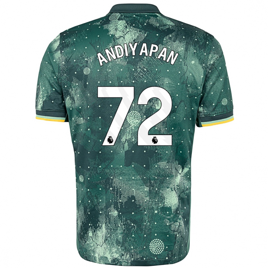 Niño Fútbol Camiseta William Andiyapan #72 Verde Menta Equipación Tercera 2024/25