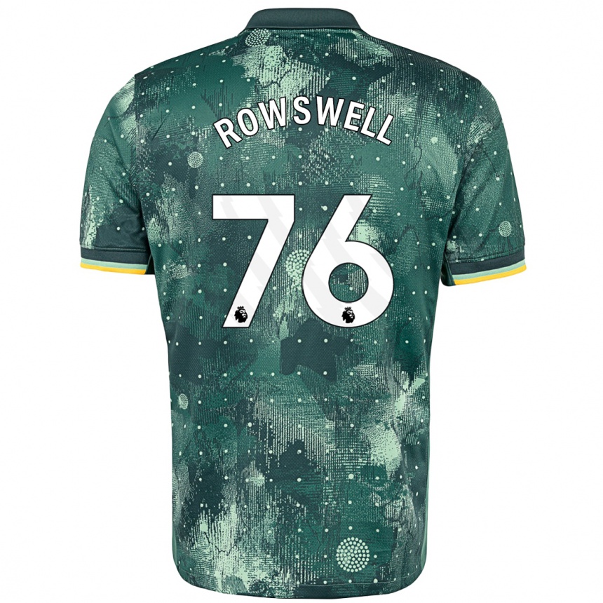 Niño Fútbol Camiseta James Rowswell #76 Verde Menta Equipación Tercera 2024/25