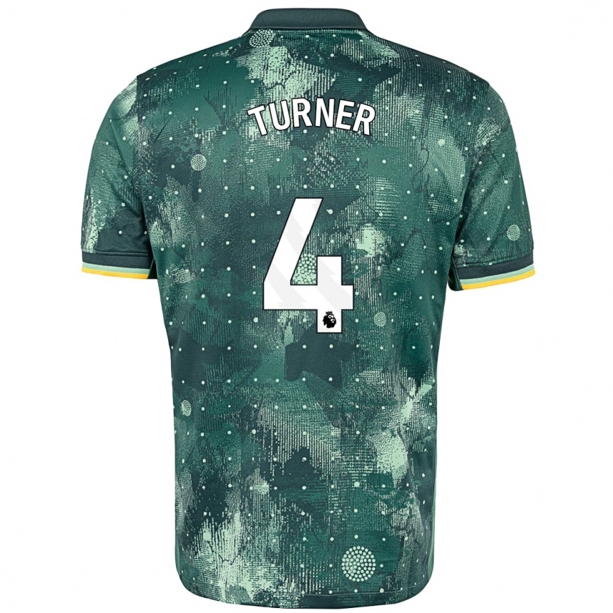 Niño Fútbol Camiseta Amy Turner #4 Verde Menta Equipación Tercera 2024/25