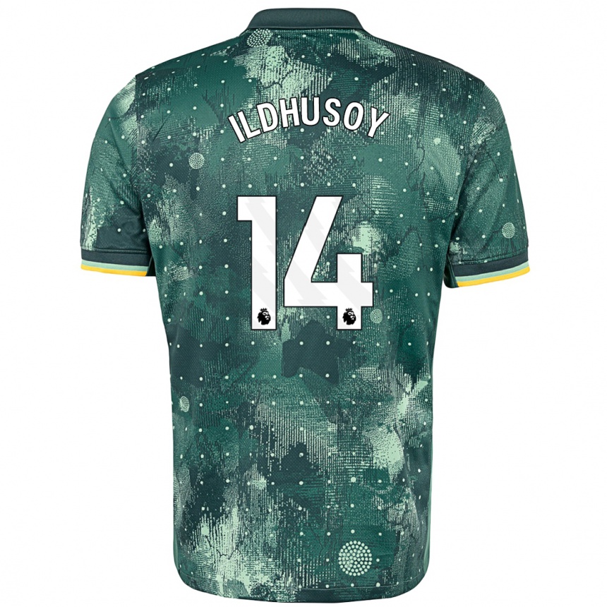 Niño Fútbol Camiseta Celin Bizet Ildhusøy #14 Verde Menta Equipación Tercera 2024/25