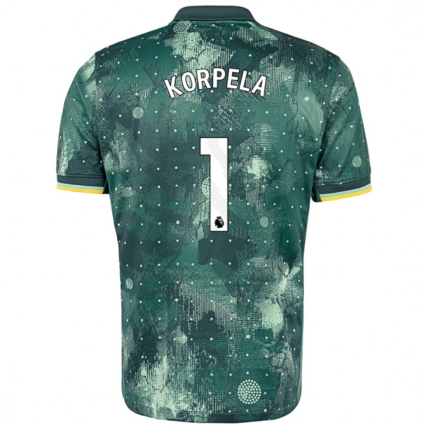 Niño Fútbol Camiseta Tinja-Riikka Korpela #1 Verde Menta Equipación Tercera 2024/25