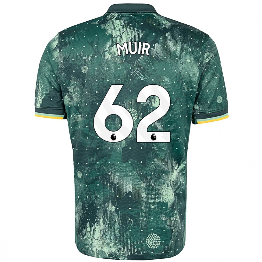 Niño Fútbol Camiseta Marqes Muir #62 Verde Menta Equipación Tercera 2024/25