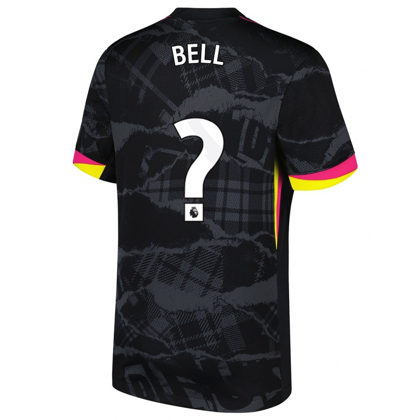 Niño Fútbol Camiseta Toby Bell #0 Negro Rosa Equipación Tercera 2024/25