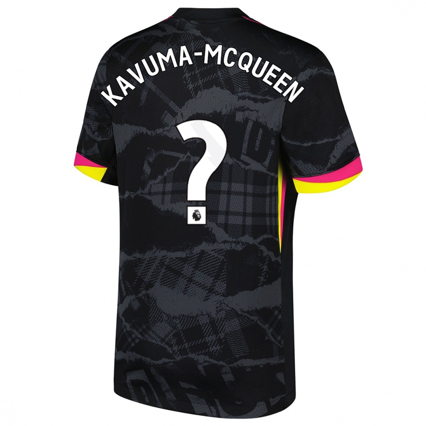 Niño Fútbol Camiseta Ryan Kavuma-Mcqueen #0 Negro Rosa Equipación Tercera 2024/25