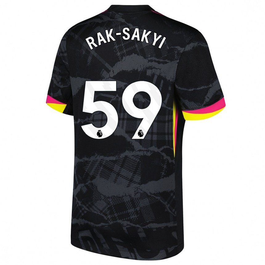 Niño Fútbol Camiseta Sam Rak-Sakyi #59 Negro Rosa Equipación Tercera 2024/25