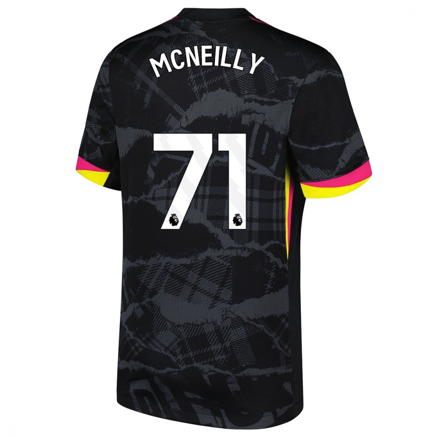 Niño Fútbol Camiseta Donnell Mcneilly #71 Negro Rosa Equipación Tercera 2024/25