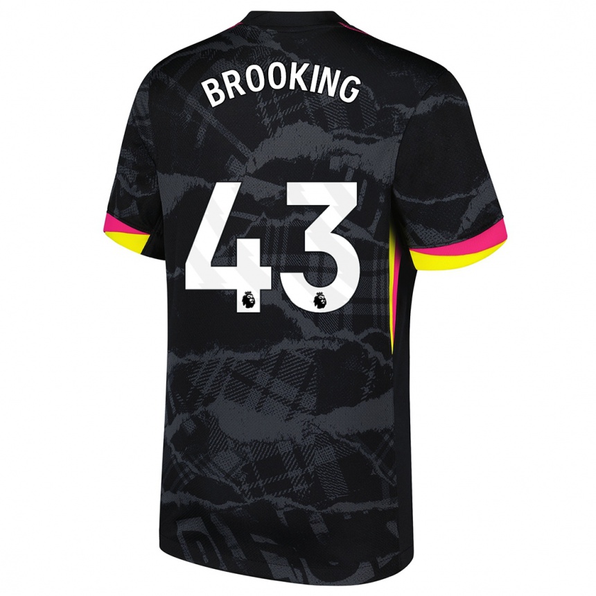 Niño Fútbol Camiseta Josh Brooking #43 Negro Rosa Equipación Tercera 2024/25