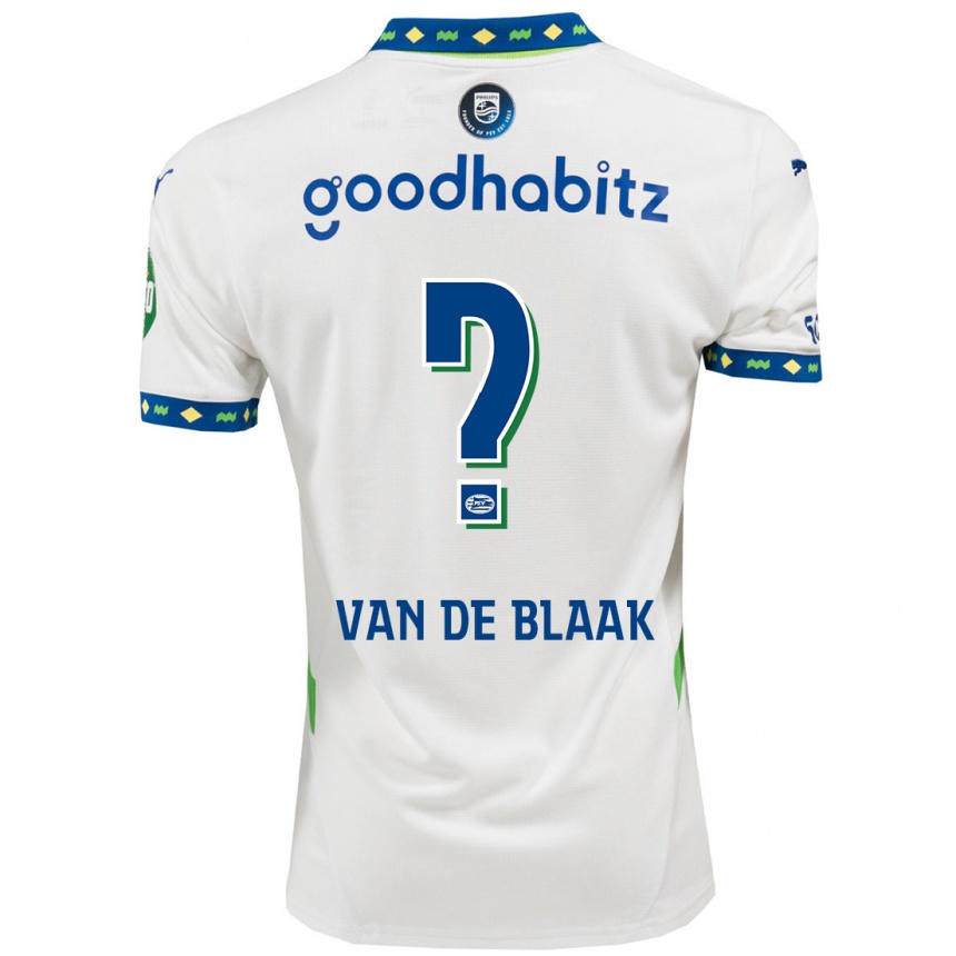 Niño Fútbol Camiseta Emmanuel Van De Blaak #0 Blanco Azul Oscuro Equipación Tercera 2024/25