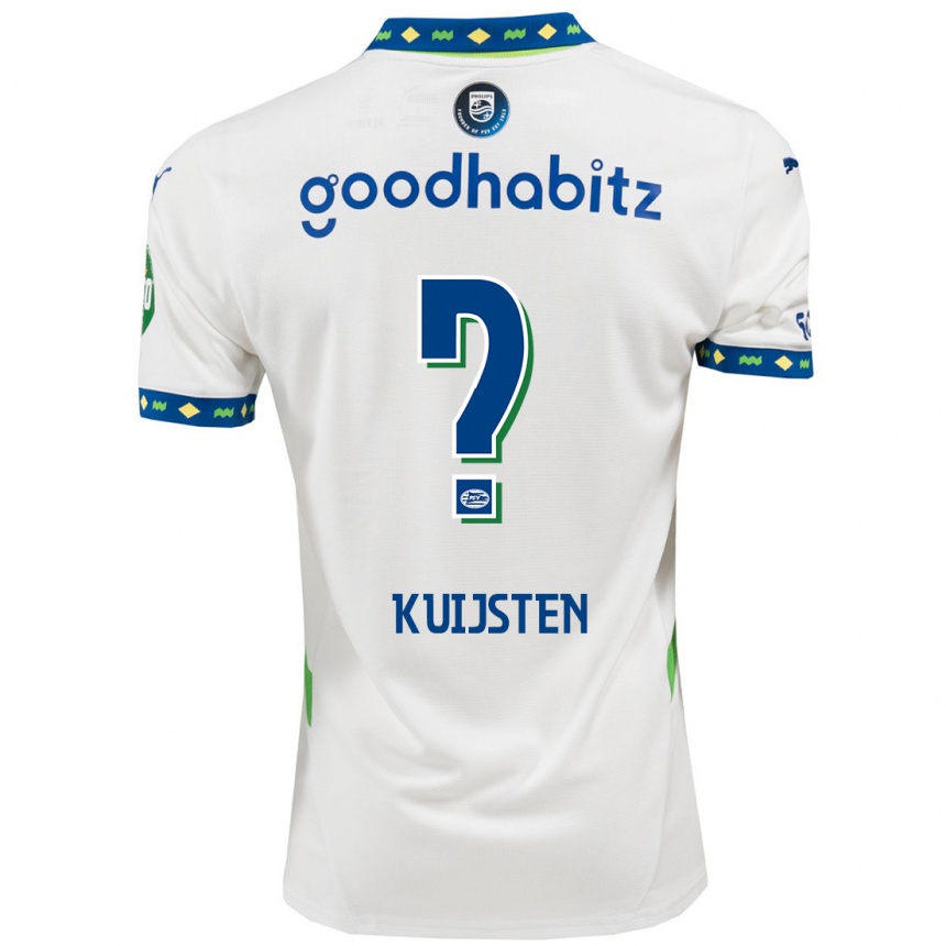 Niño Fútbol Camiseta Stijn Kuijsten #0 Blanco Azul Oscuro Equipación Tercera 2024/25