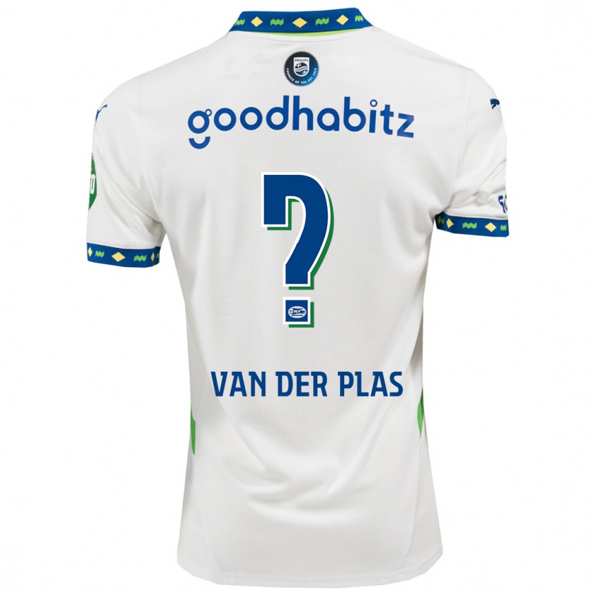 Niño Fútbol Camiseta Sven Van Der Plas #0 Blanco Azul Oscuro Equipación Tercera 2024/25