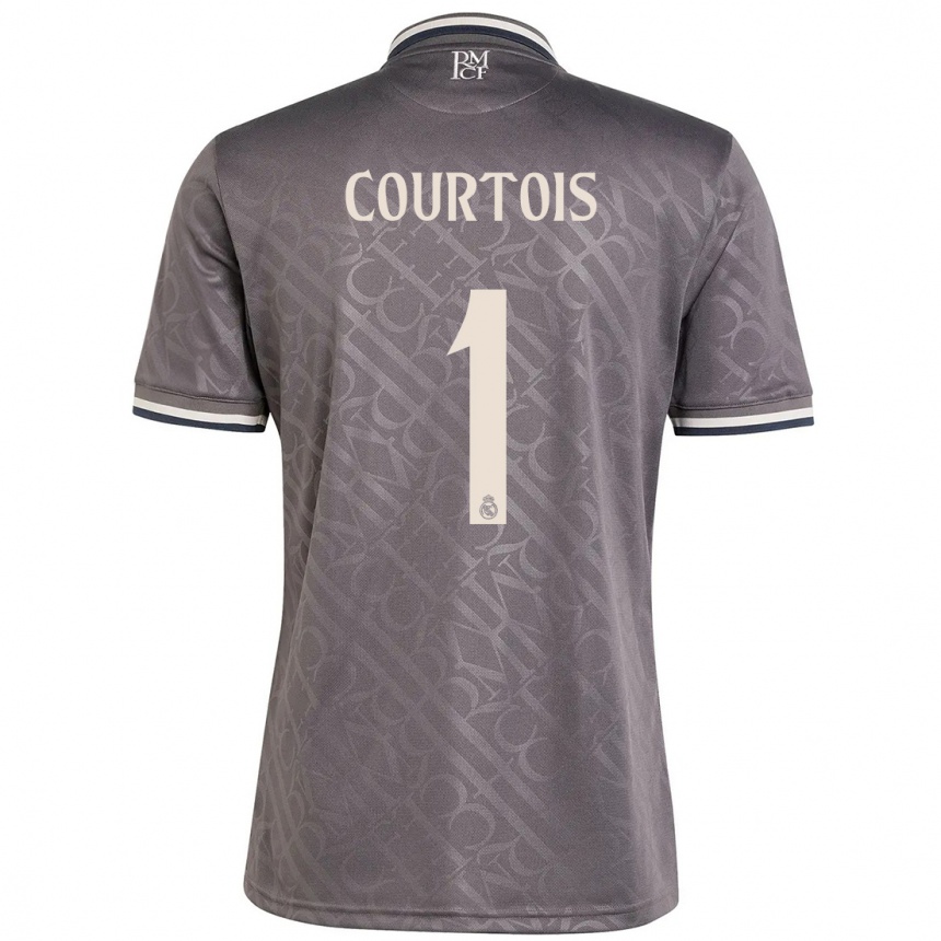 Niño Fútbol Camiseta Thibaut Courtois #1 Carbón Equipación Tercera 2024/25