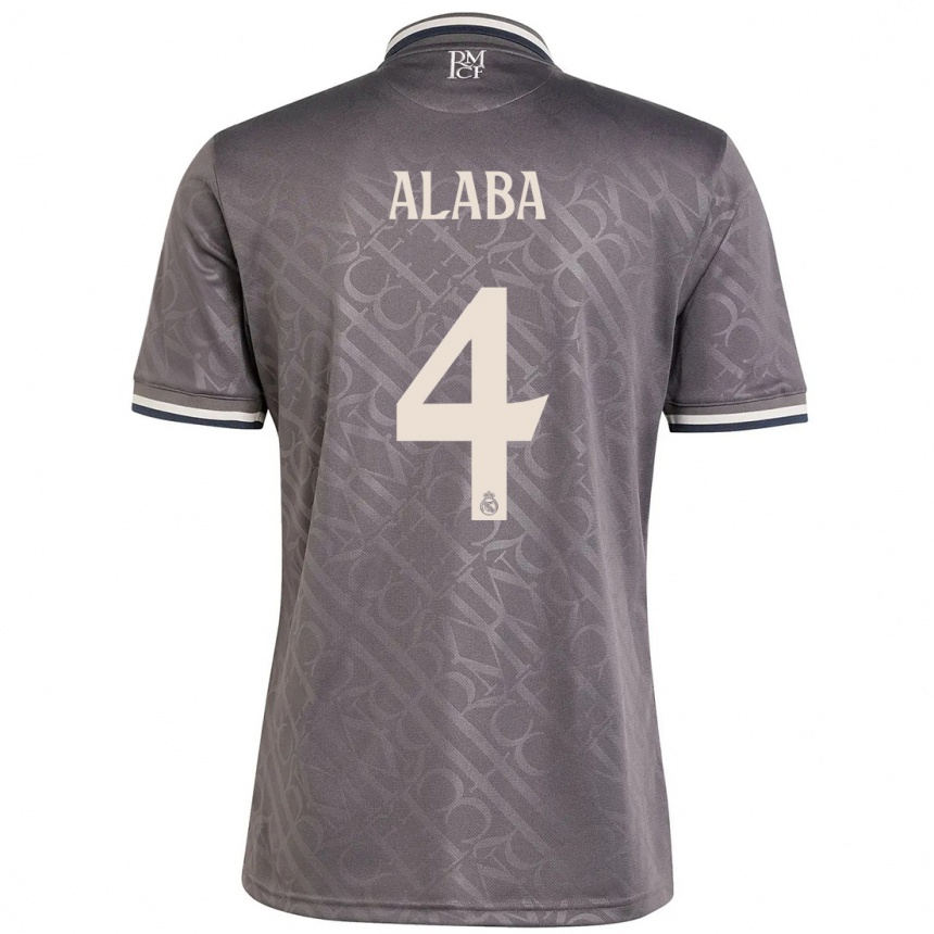 Niño Fútbol Camiseta David Alaba #4 Carbón Equipación Tercera 2024/25