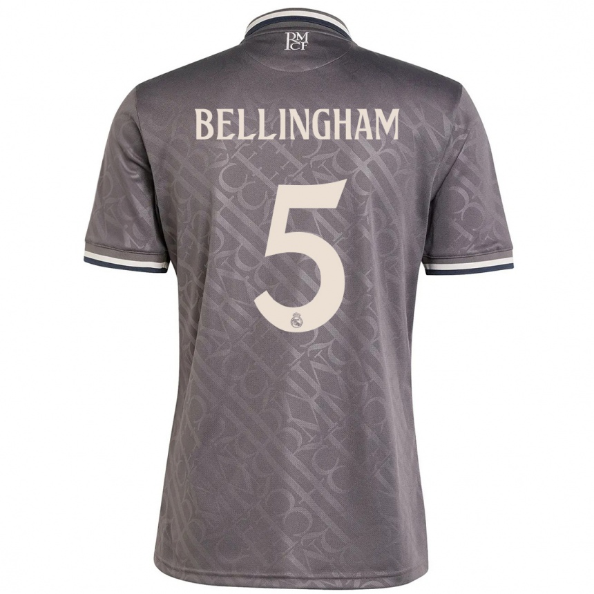 Niño Fútbol Camiseta Jude Bellingham #5 Carbón Equipación Tercera 2024/25