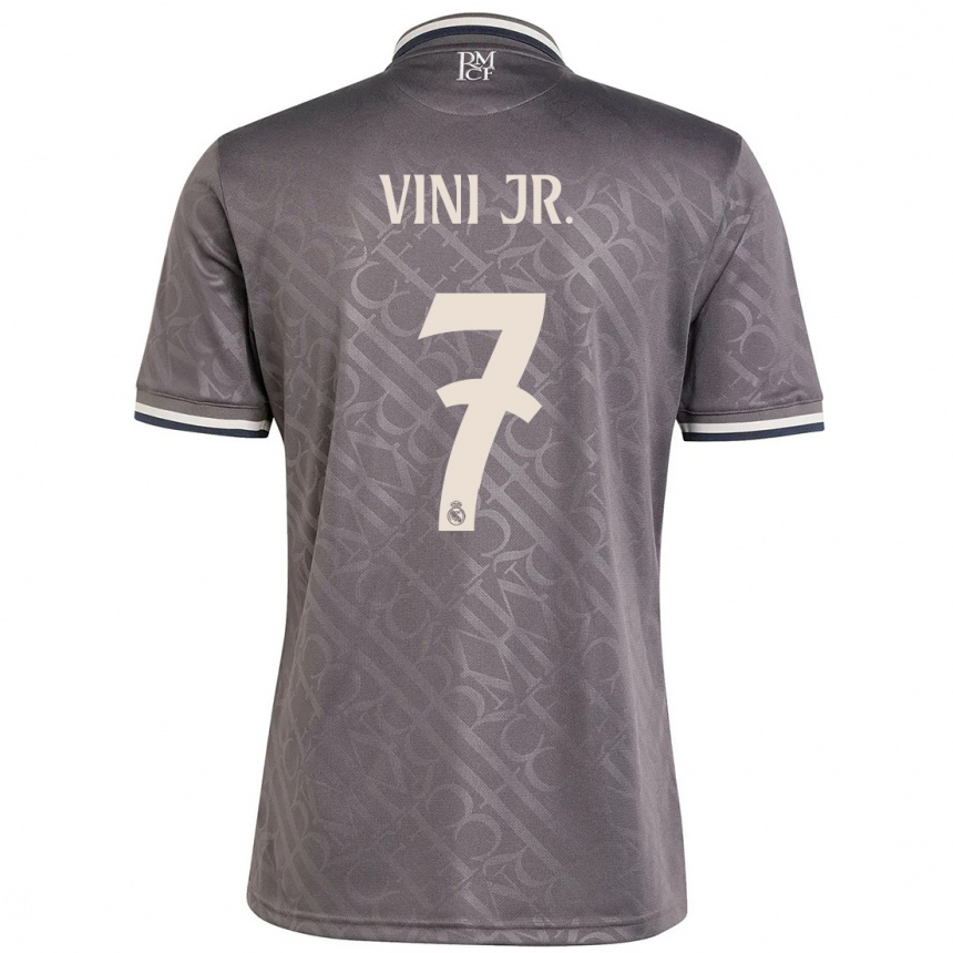 Niño Fútbol Camiseta Vinicius Junior #7 Carbón Equipación Tercera 2024/25