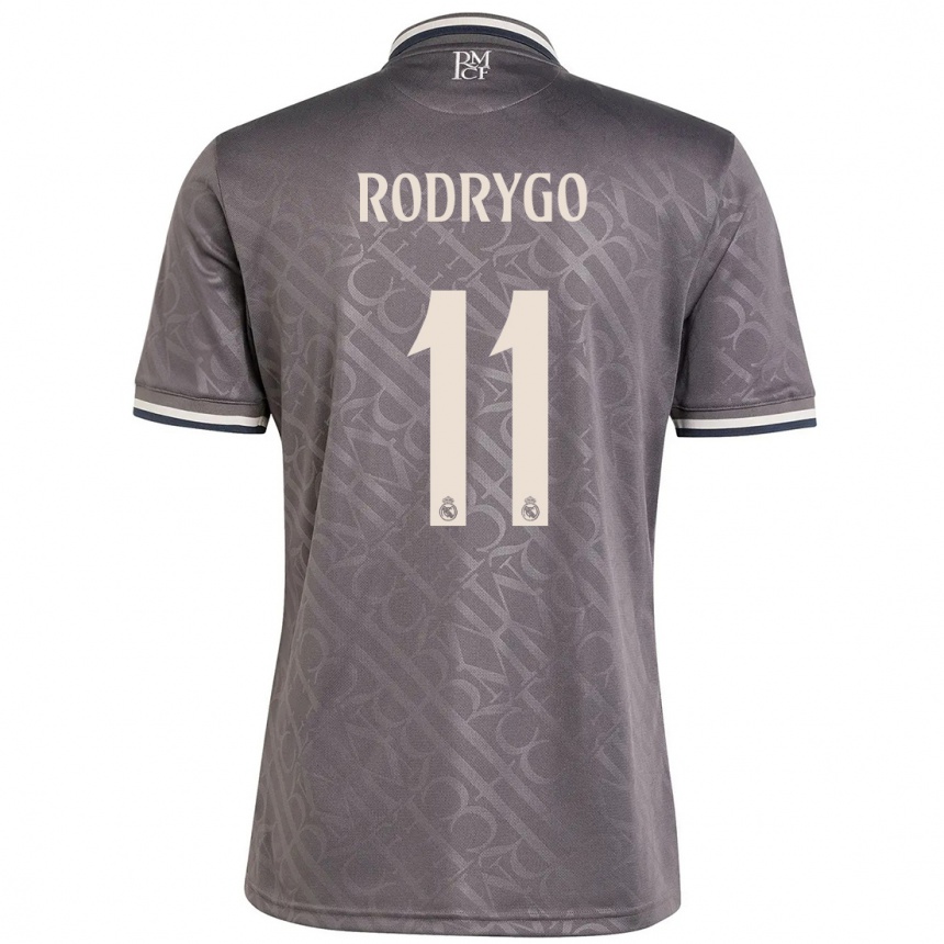 Niño Fútbol Camiseta Rodrygo #11 Carbón Equipación Tercera 2024/25