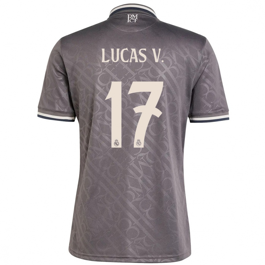 Niño Fútbol Camiseta Lucas Vazquez #17 Carbón Equipación Tercera 2024/25