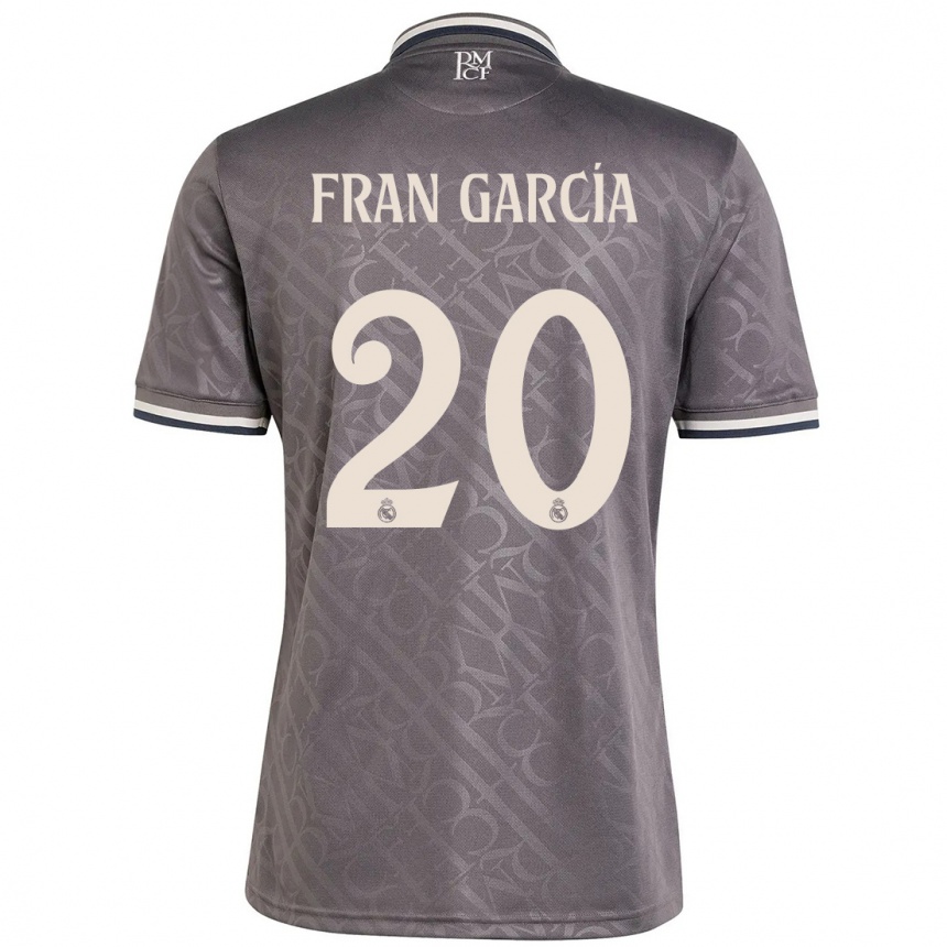 Niño Fútbol Camiseta Fran García #20 Carbón Equipación Tercera 2024/25