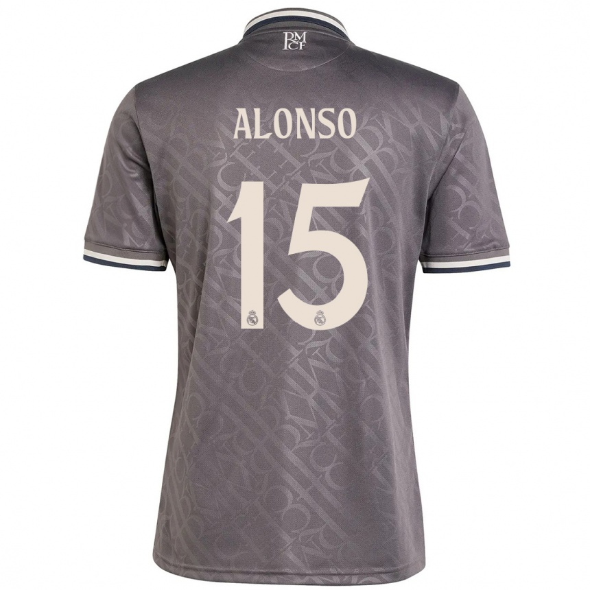 Niño Fútbol Camiseta Borja Alonso #15 Carbón Equipación Tercera 2024/25